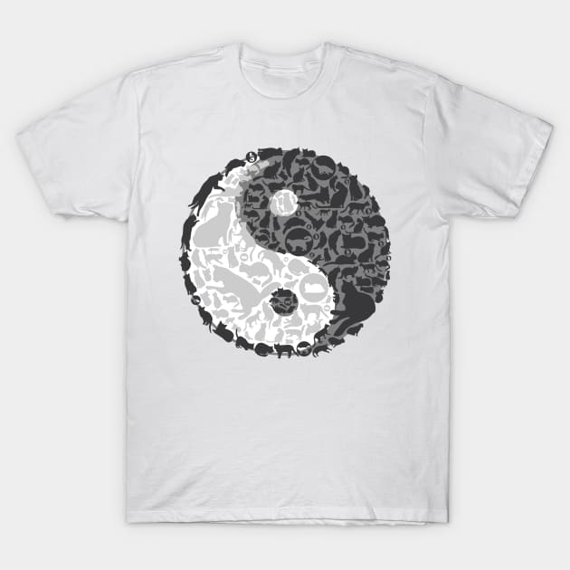 Yin Yang Cats T-Shirt by Art-Man